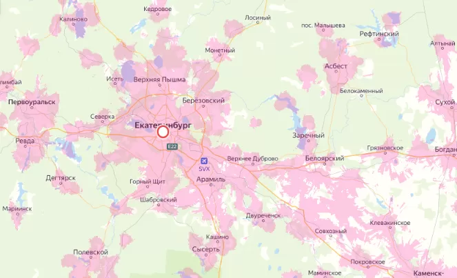 Зона покрытия Мегафон в городе Чита и области 