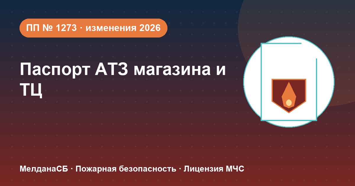 Паспорт безопасности магазина и ТЦ по ПП № 1273: изменения 2026 года в Чите